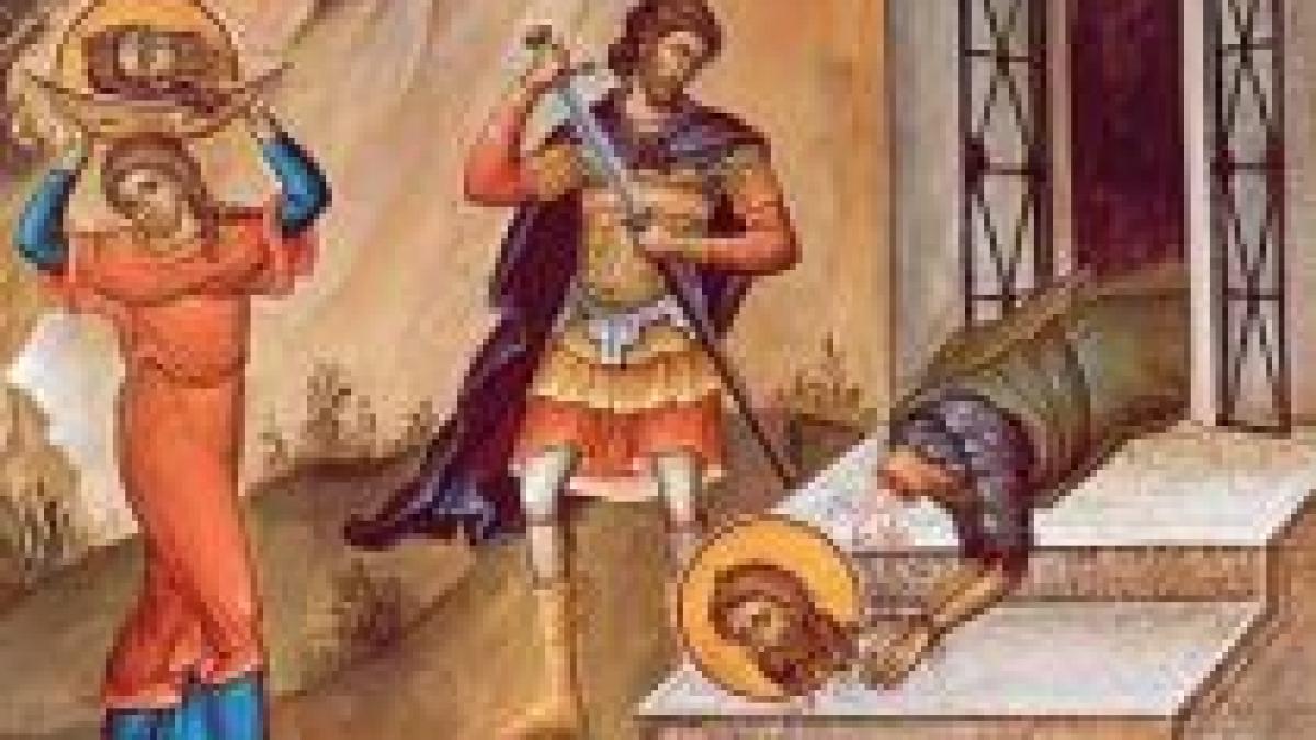 crestinii ortodocsi praznuiesc taierea capului sfantului ioan botezatorul