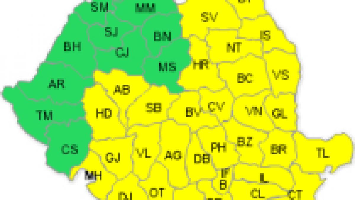 avertizarea cod galben de ploi actualizata nord vestul tarii iese de sub incidenta codului