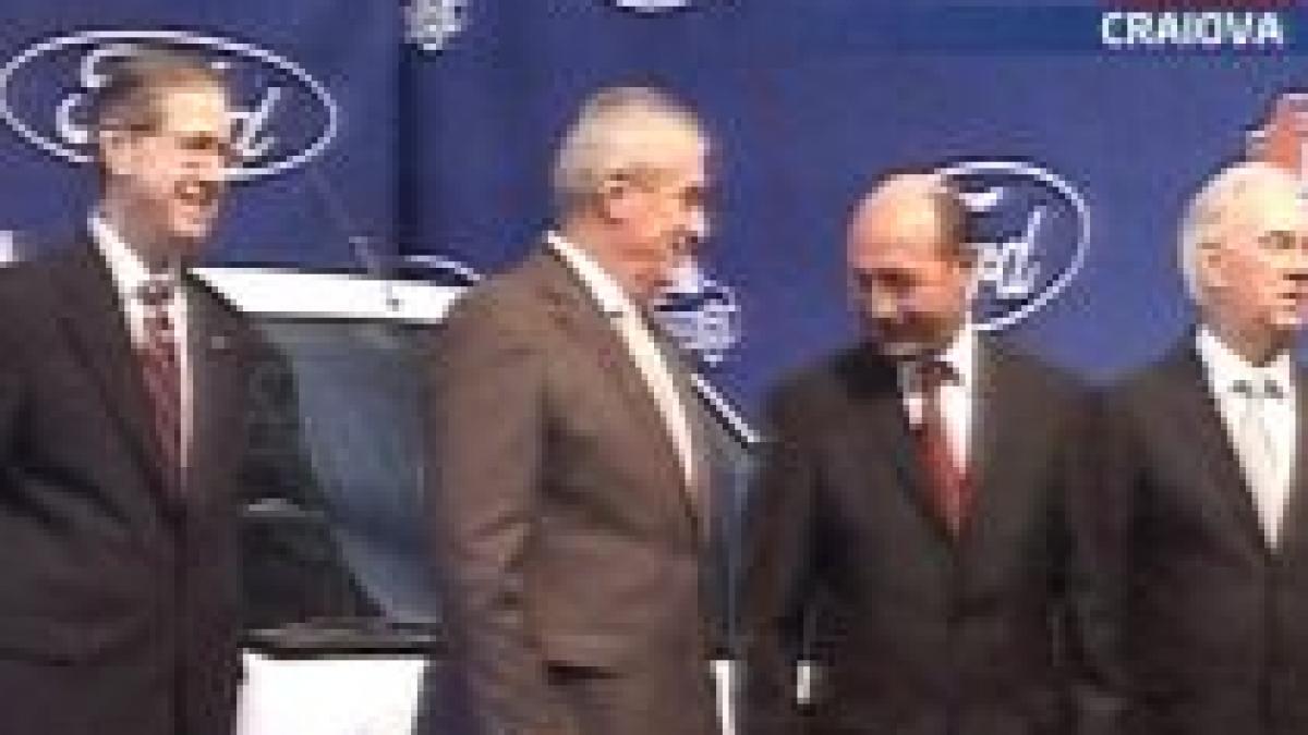 lansarea ford geoana lasat pe tusa basescu galant cu tariceanu in locul in care acum un an il