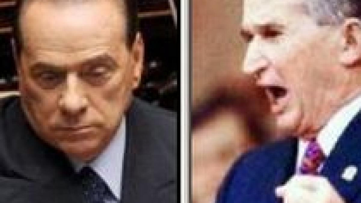 berlusconi comparat cu ceausescu de liderul opozitiei din italia