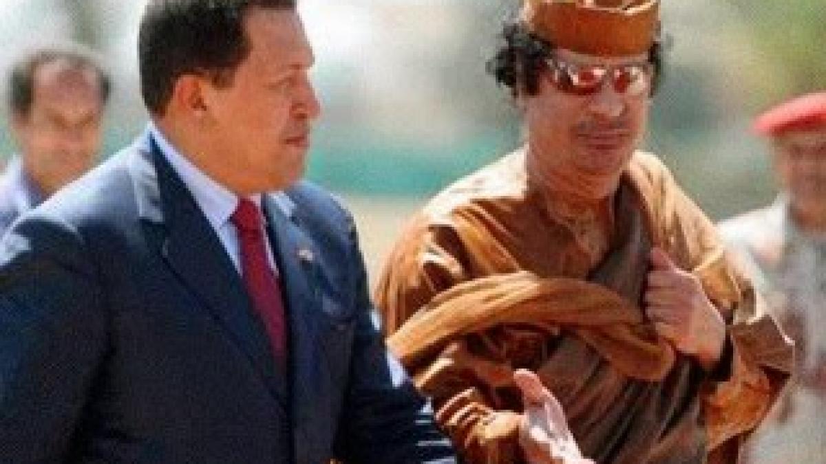 chavez si gaddafi cei mai buni prieteni libia si venezuela au acelasi inamic