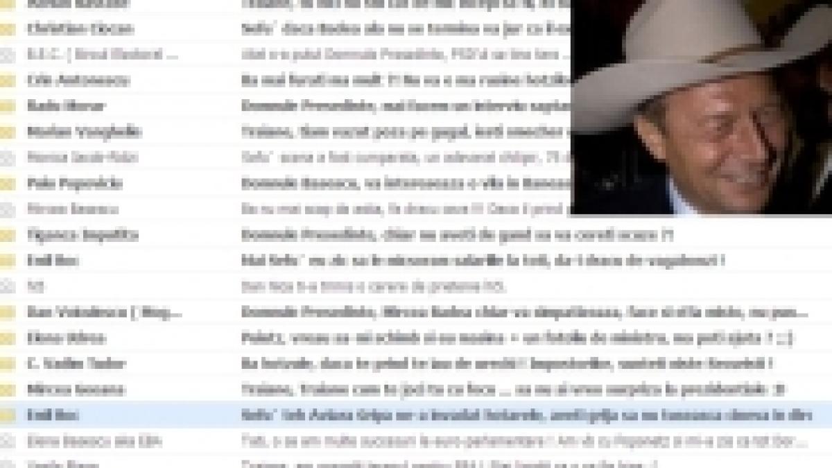 traian basescu si a uitat e mail ul deschis parodie la adresa politicienilor romani video