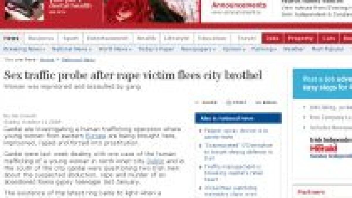 romanca sechestrata si fortata sa se prostitueze in irlanda