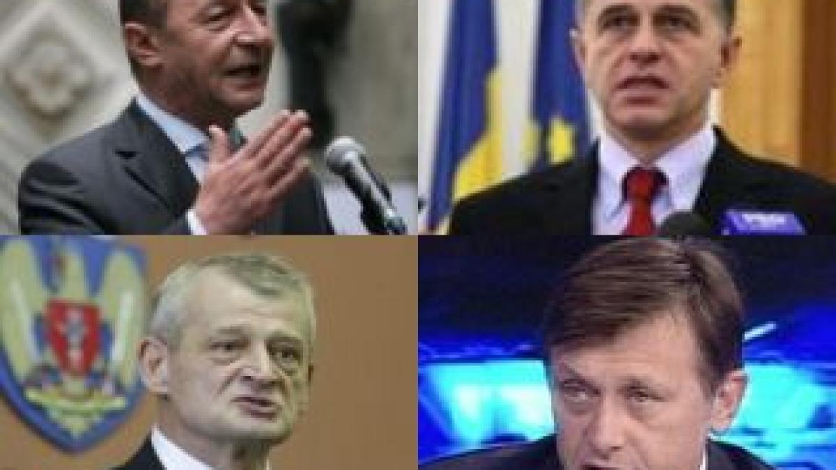 portretele principalilor candidati la presedintie antonescu basescu geoana oprescu