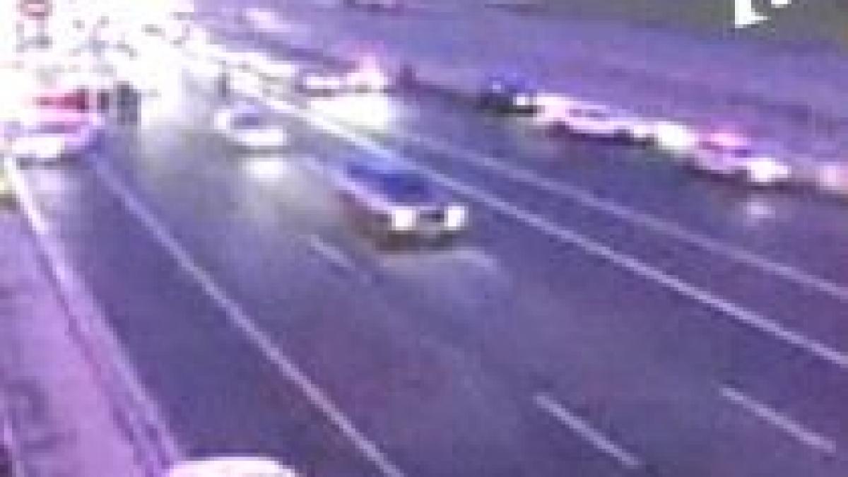 urmarire ca in filme in canada politistii s au postat in fata unei masini care mergea cu 120 km h