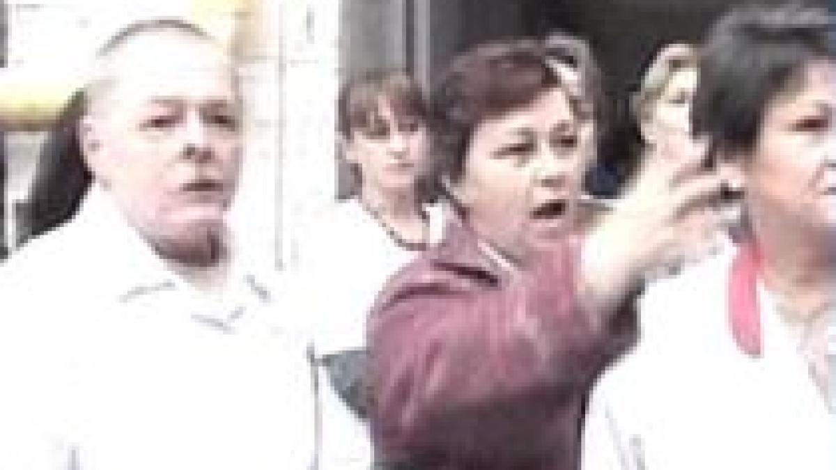 protest spontan al angajatilor institutului de hematologie din bucuresti video