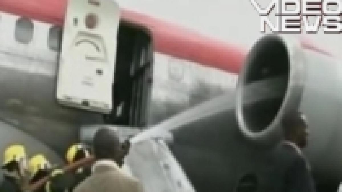 tragedie aviatica evitata in ultimul moment pe un aeroport din congo video