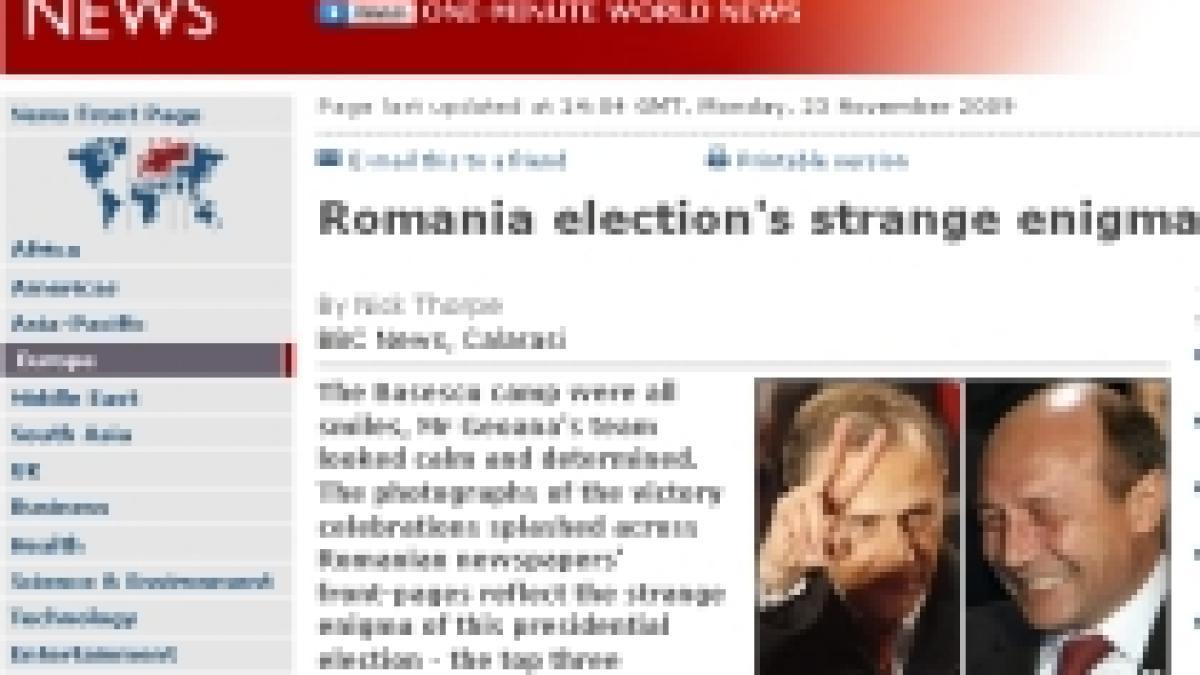 bbc despre alegerile din romania rezultatul este in mainile votantilor lui antonescu