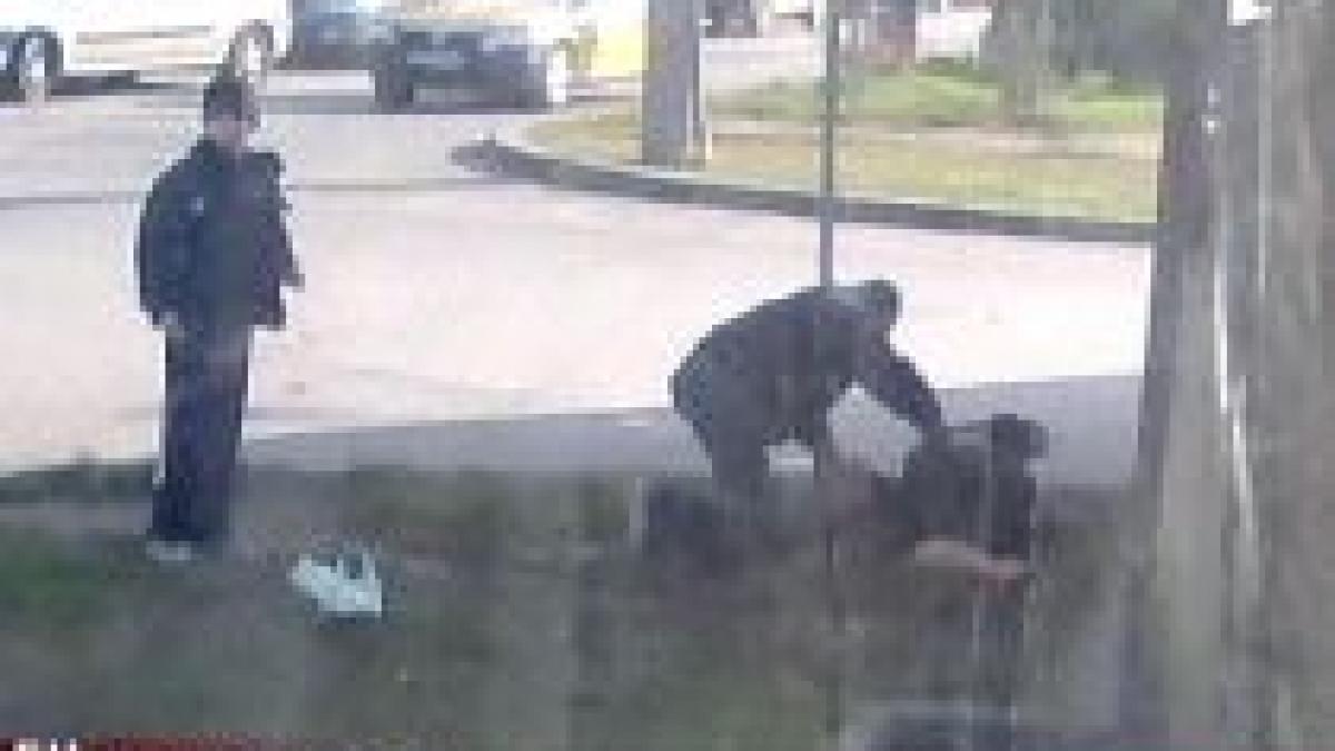 timisoara o femeie a cazut din tramvai si calatorii au filmat in loc sa o ajute video