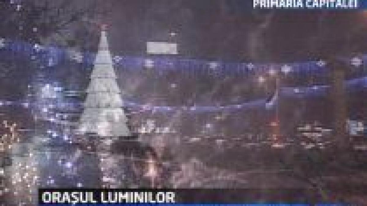 bucurestiul impodobit cu peste 500 000 de beculete de sarbatoare video