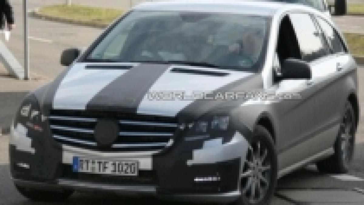 mercedes benz clasa r cu facelift surprins in imagini spion foto