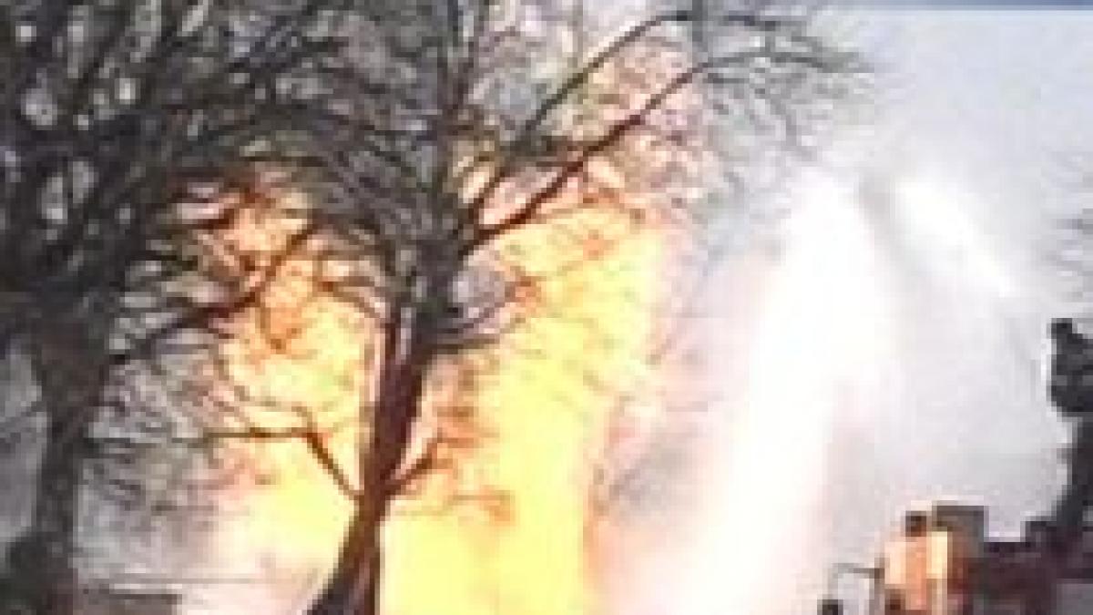 explozie urmata de incendiu la o statie de gaz la sibiu
