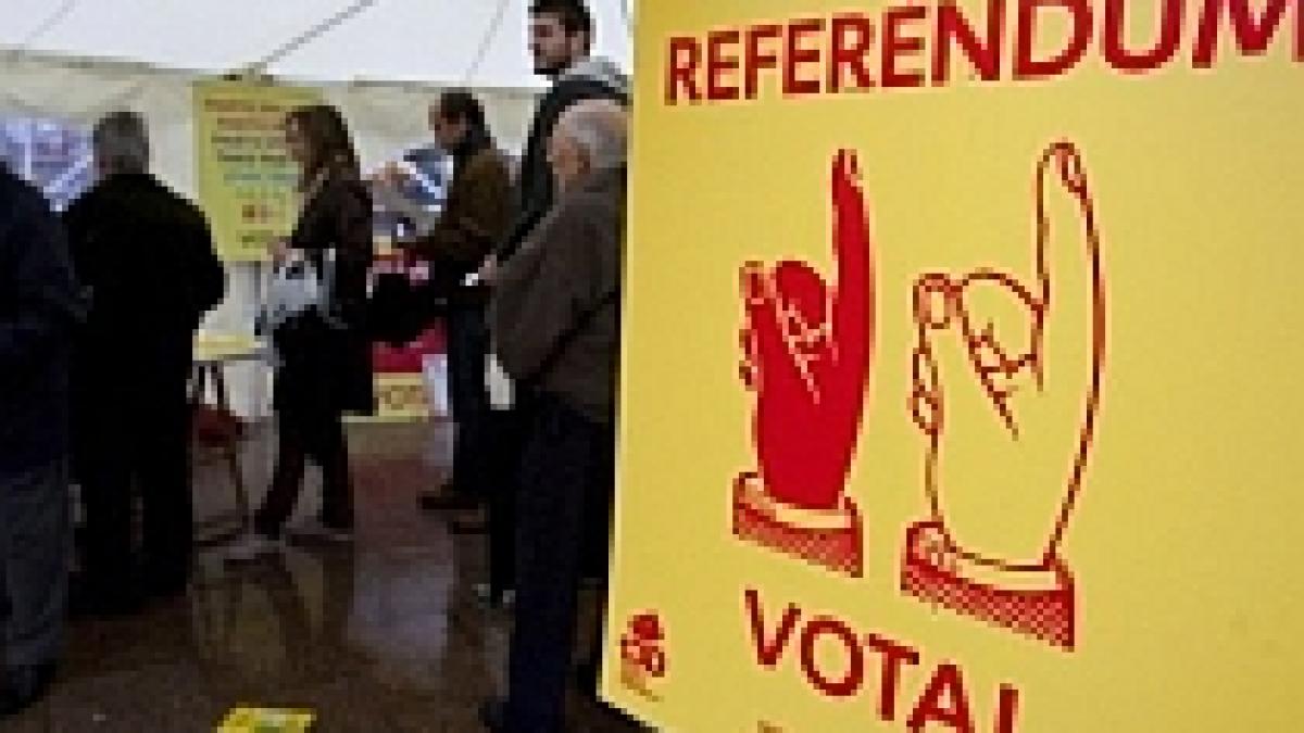 referendum simbolic catalanii voteaza pentru independenta