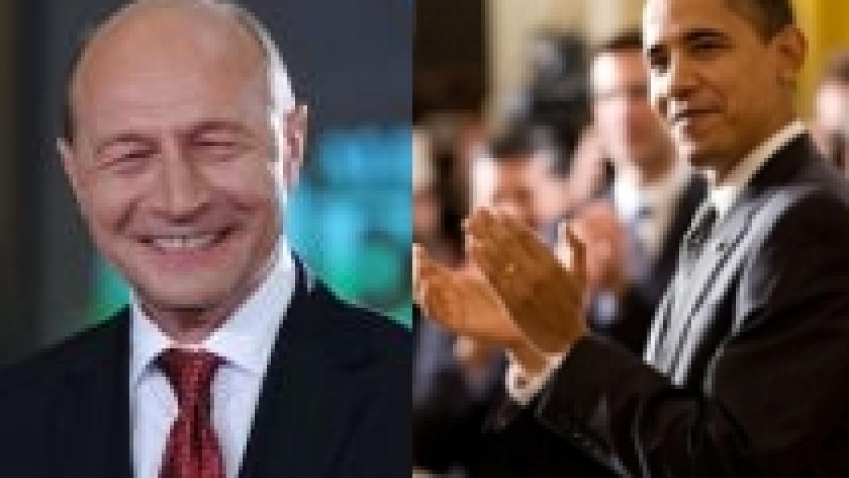 traian basescu felicitat de barack obama pentru realegerea in functie