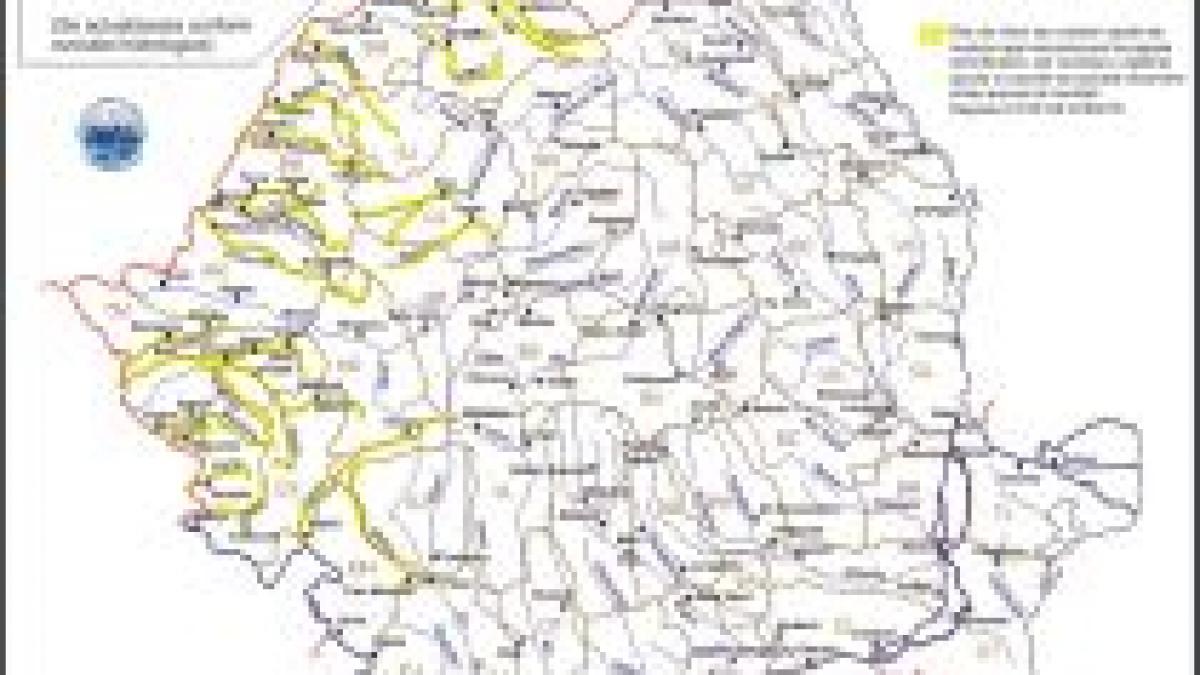 cod galben de inundatii in 12 judete din transilvania maramures crisana banat si oltenia