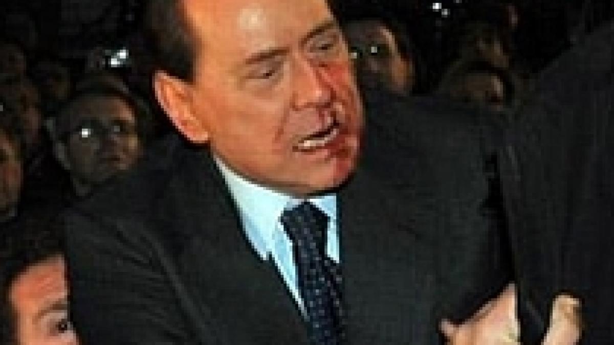 fata insangerata a lui berlusconi intr o campanie publicitara