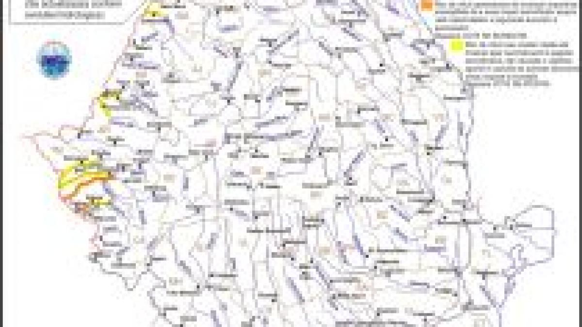 avertizarea cod portocaliu se mentine pentru raurile timis si barzava