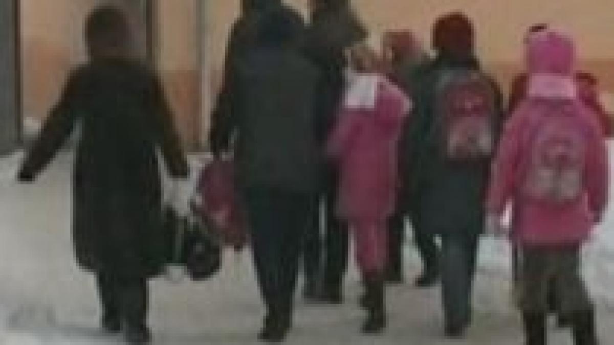 gerul amana scoala cursurile au inceput mai tarziu la intorsura buzaului din cauza gerului video