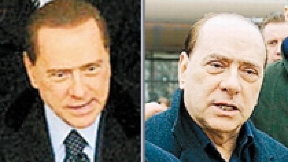silvio berlusconi sufera de calvitie premierul italian fotografiat cu peruca