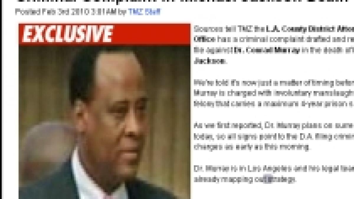 doctorul acuzat de moartea lui michael jackson se preda miercuri