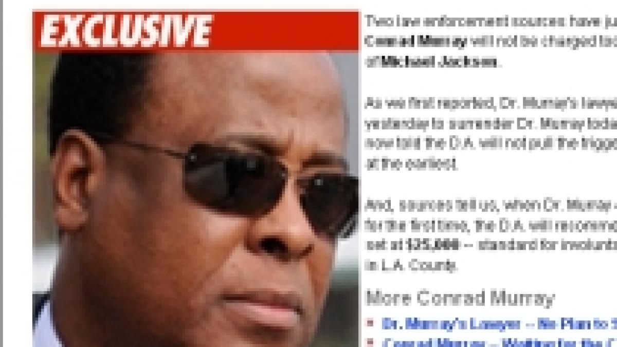 fostul doctor al lui michael jackson nu a fost pus sub acuzare pentru moartea megastarului