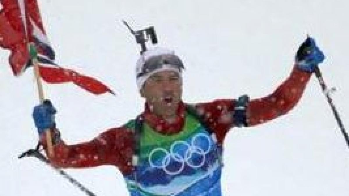 norvegia a castigat stafeta 4x7 5km la biatlon a sasea medalie de aur pentru bjoerndalen