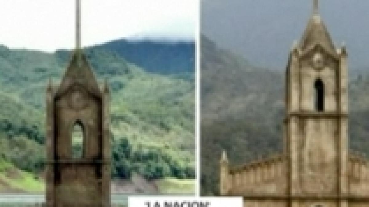 un oras scufundat din venezuela a iesit la suprafata din cauza secetei video