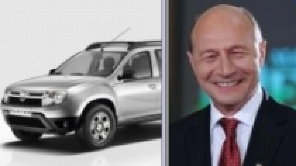 traian basescu va intra in posesia primului model dacia duster video