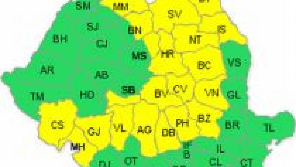 cod galben de ninsori si viscol in mai multe judete vezi zonele vizate si prognoza meteo de weekend