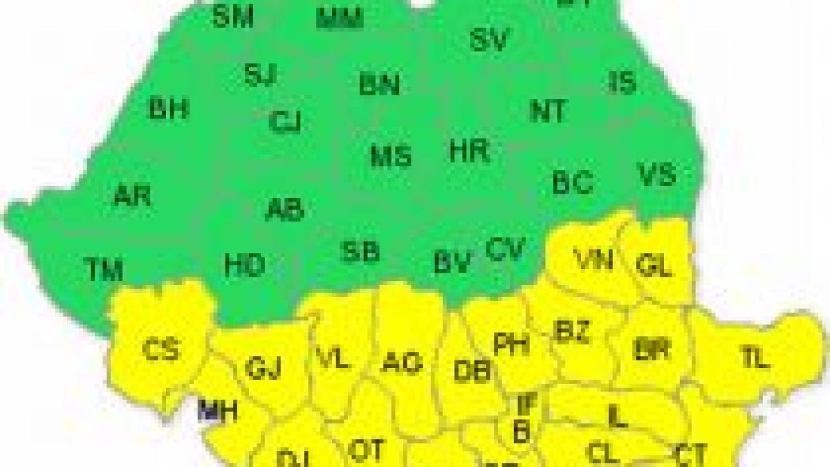 cod galben de ninsori si viscol in jumatatea sudica a tarii inclusiv bucuresti vezi prognoza meteo