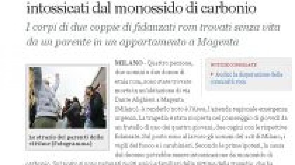 patru romani au murit intoxicati cu monoxid de carbon la milano video