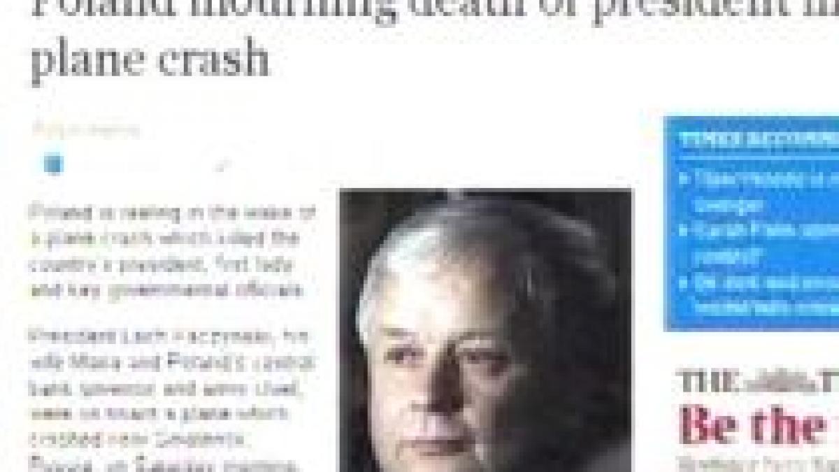 tragedia aviatica de la smolensk si implicatiile acesteia dezbatute in presa internationala