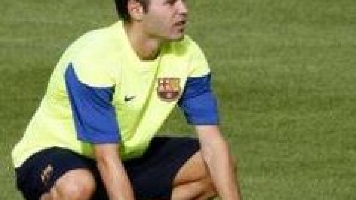 iniesta s a accidentat la antrenament si rateaza meciurile cu inter din liga campionilor