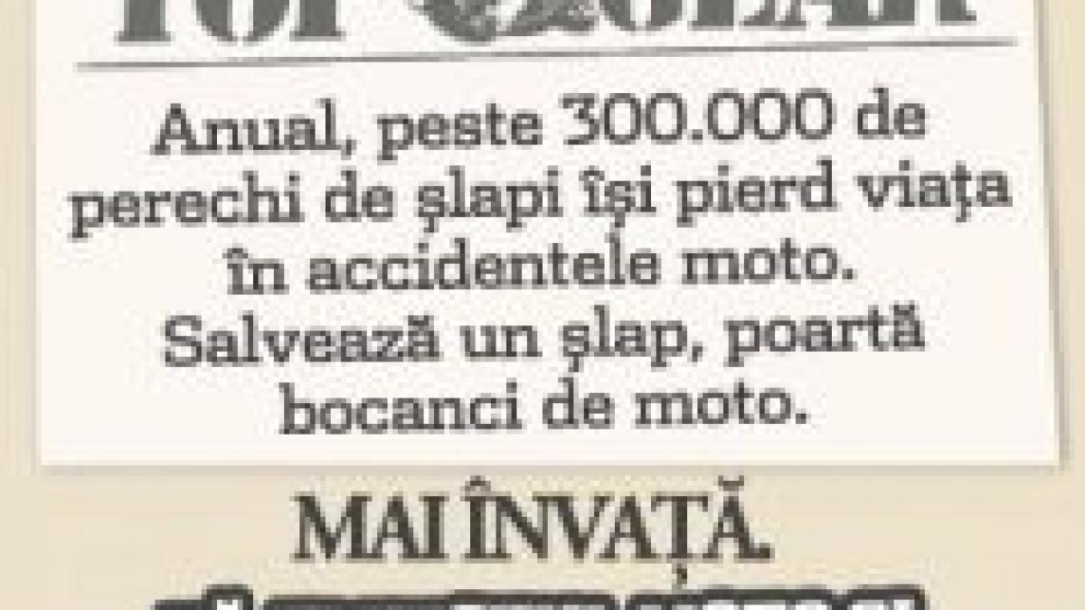 mai invata o campanie de educare pentru oamenii cu moto la cap