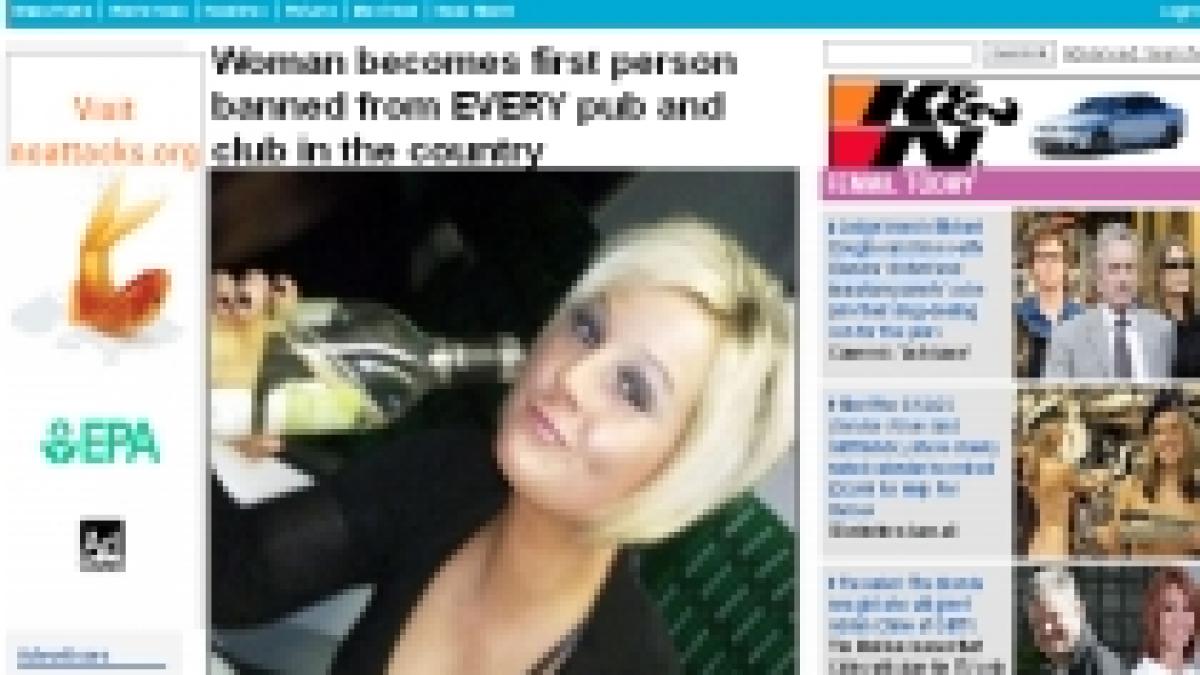 o tanara de 20 de ani are interdictie in toare barurile si cluburile din marea britanie