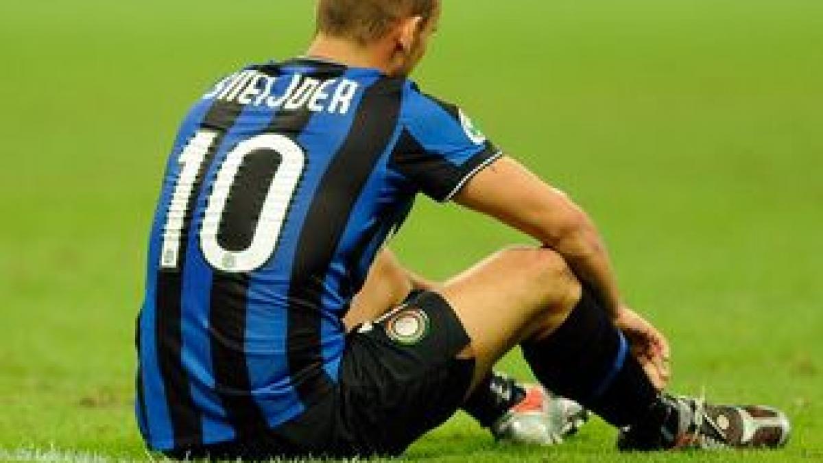 sneijder s a accidentat la picior si rateaza meciul cu barcelona