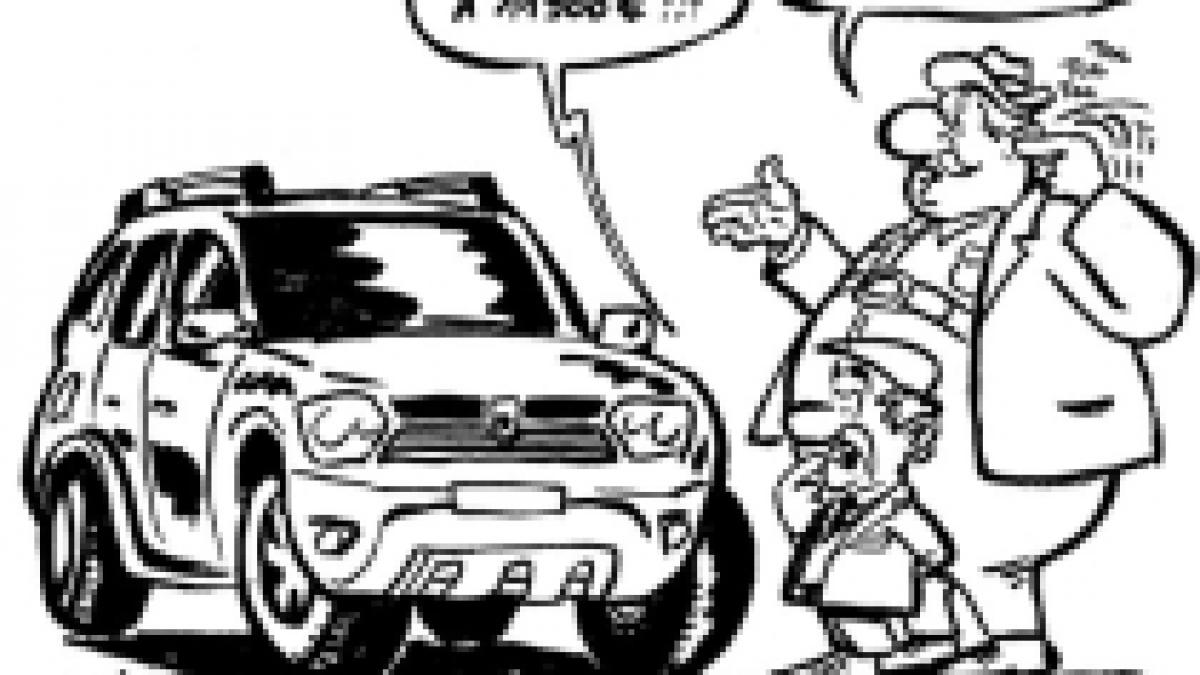 dacia duster caricaturizata de francezi un 4x4 la 11 900 de euro romanii astia sunt nebuni foto