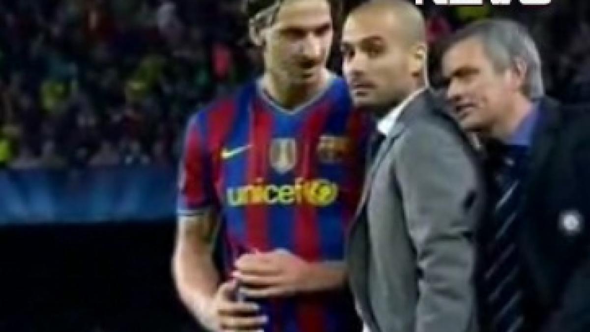 mourinho i a copt lui guardiola aroganta maxima in timpul meciului barca inter video