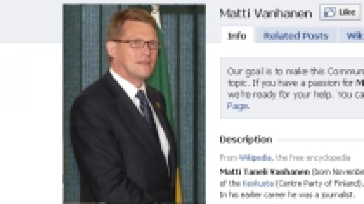 premierul finlandez amenintat cu moartea pe facebook