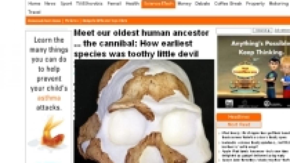 descoperire sinistra oamenii se trag din canibali foto