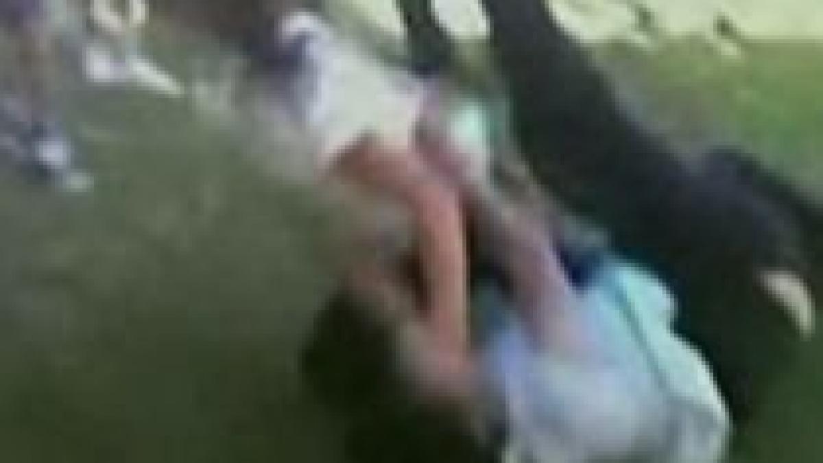 doua eleve din australia s au batut in timp ce colegii le incurajau video