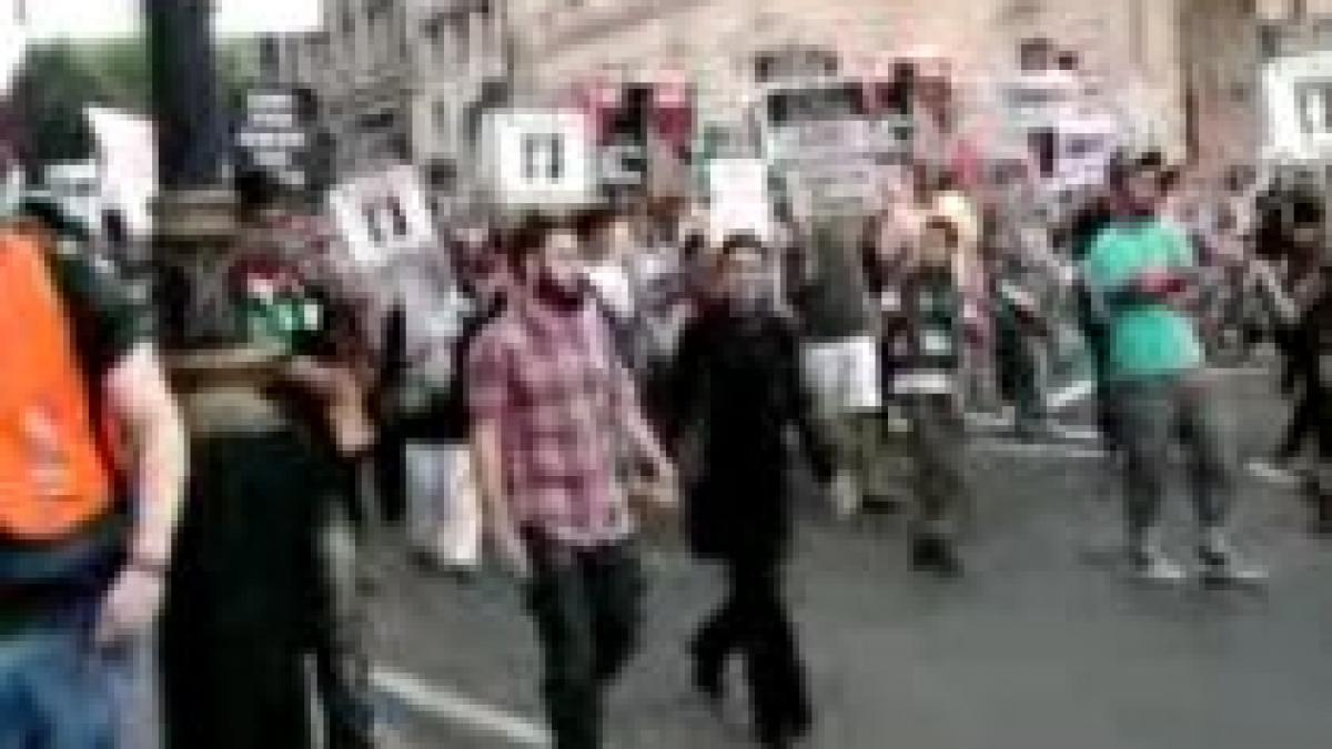 zeci de mii de persoane din orase europene au manifestat impotriva israelului video