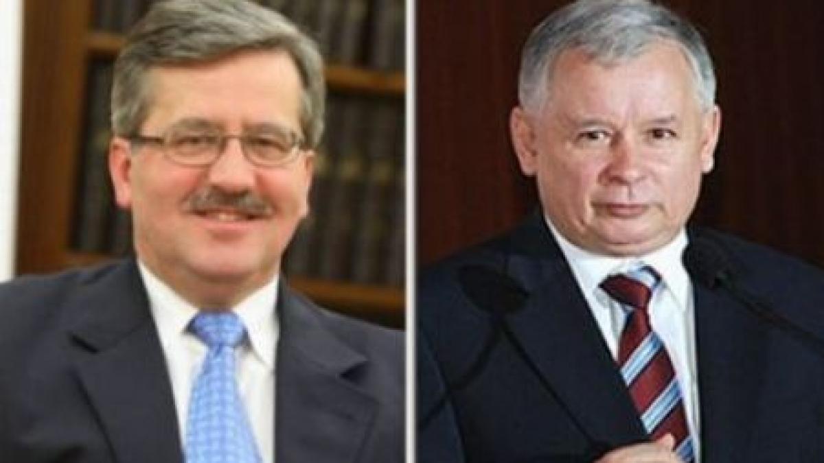 alegerile prezidentiale din polonia bronislaw komorowski si jaroslaw kaczynski se lupta in turul