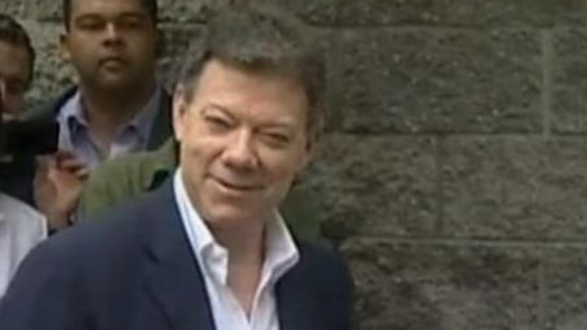juan manuel santos a castigat alegerile prezidentiale din columbia video