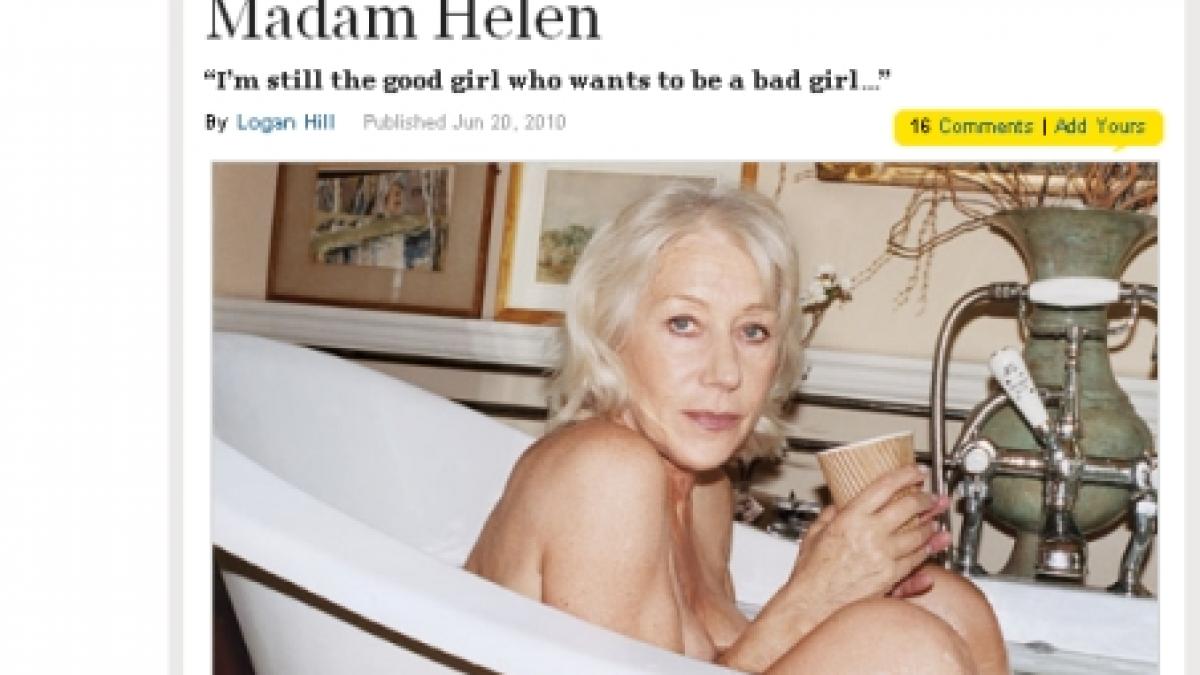 actrita helen mirren a pozat topless la varsta de 64 de ani