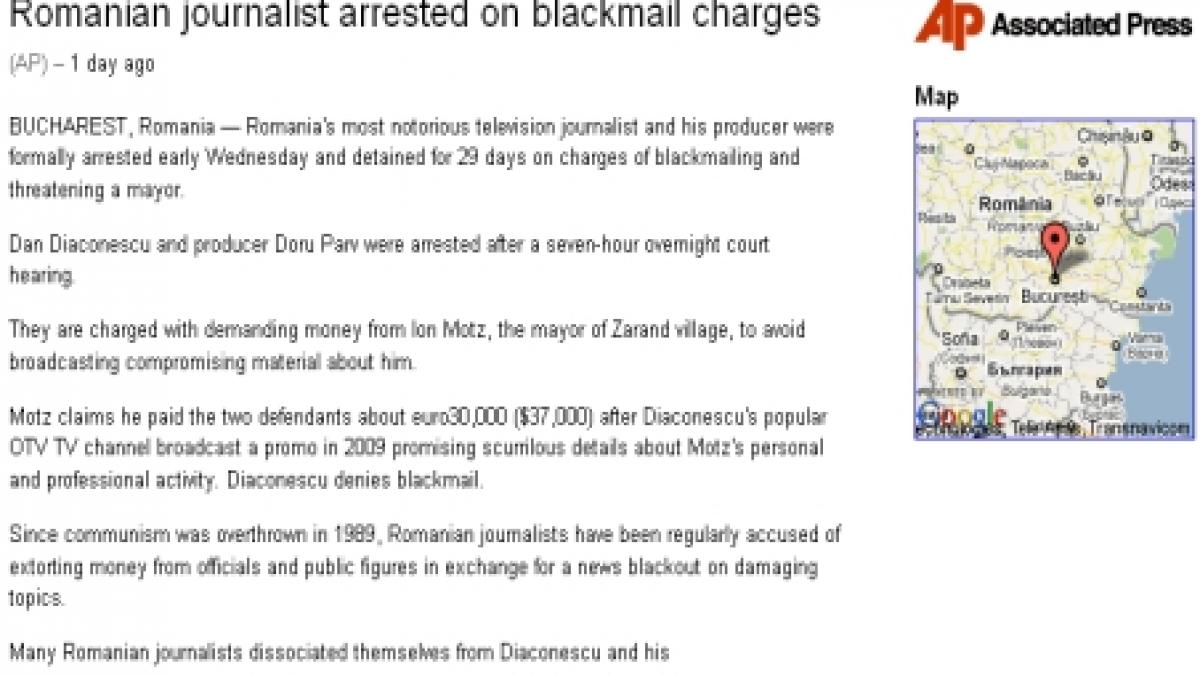arestarea lui dan diaconescu in presa internationala