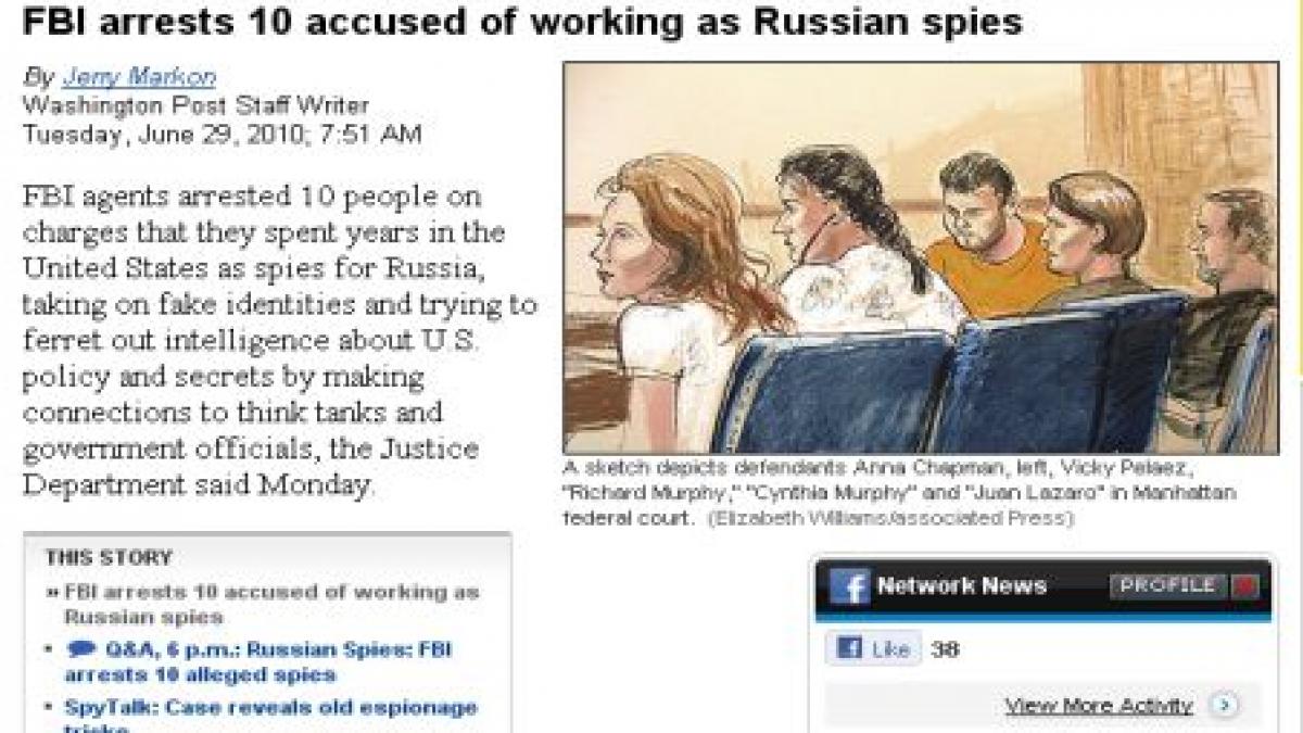 10 rusi arestati in sua pentru spionaj