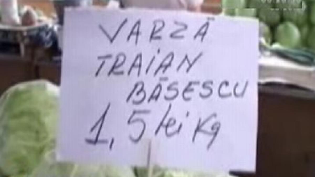 un comerciant din alba iulia vinde legume cu nume de politicieni video
