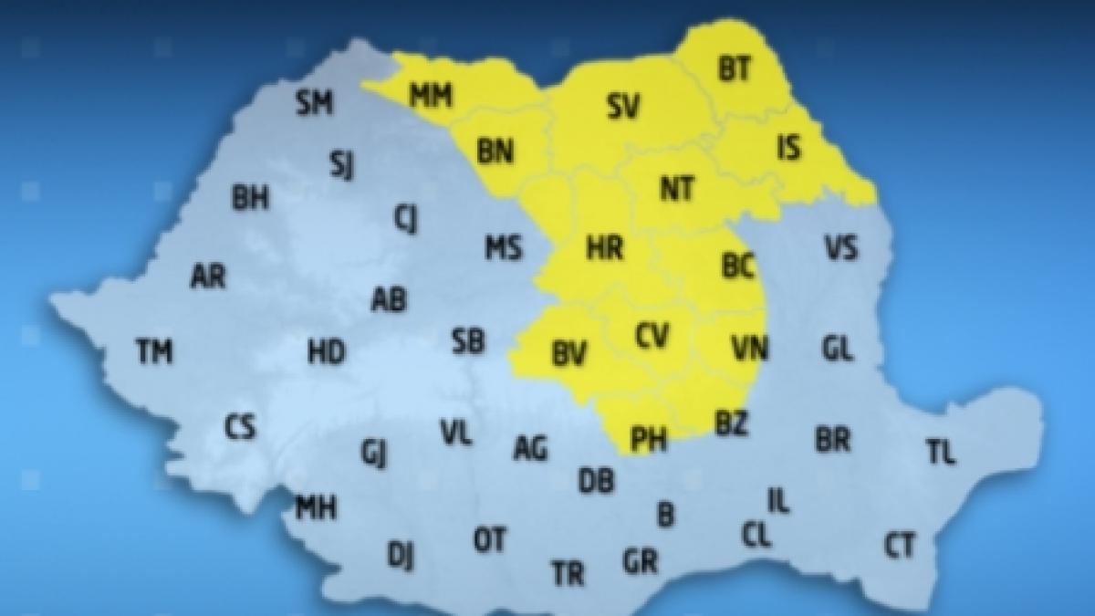 cod galben de ploi si vijelii in maramures moldova si carpatii orientali