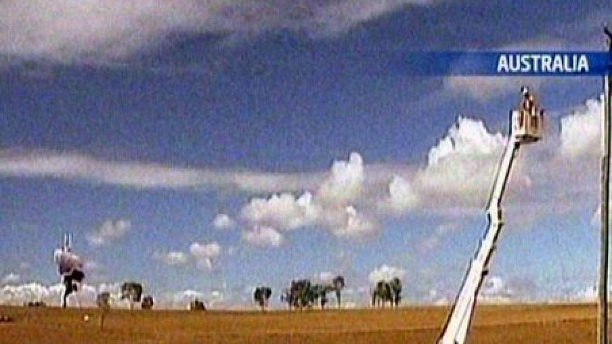 australia o parasutista a aterizat din cauza vantului puternic pe niste fire de inalta tensiune